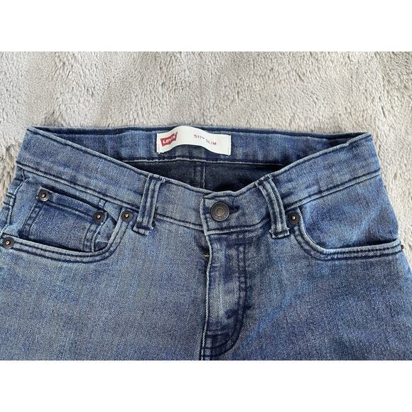 Women’s Levis 511 Denim Jeans Regular Slim Fit Blue Trousers W27 L29 Cotton - Picture 3 of 8